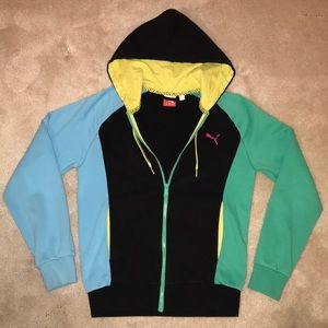 RARE! PUMA **Limited Edition** Colorblock Retro Full-Zip Hoodie Sweatshirt
